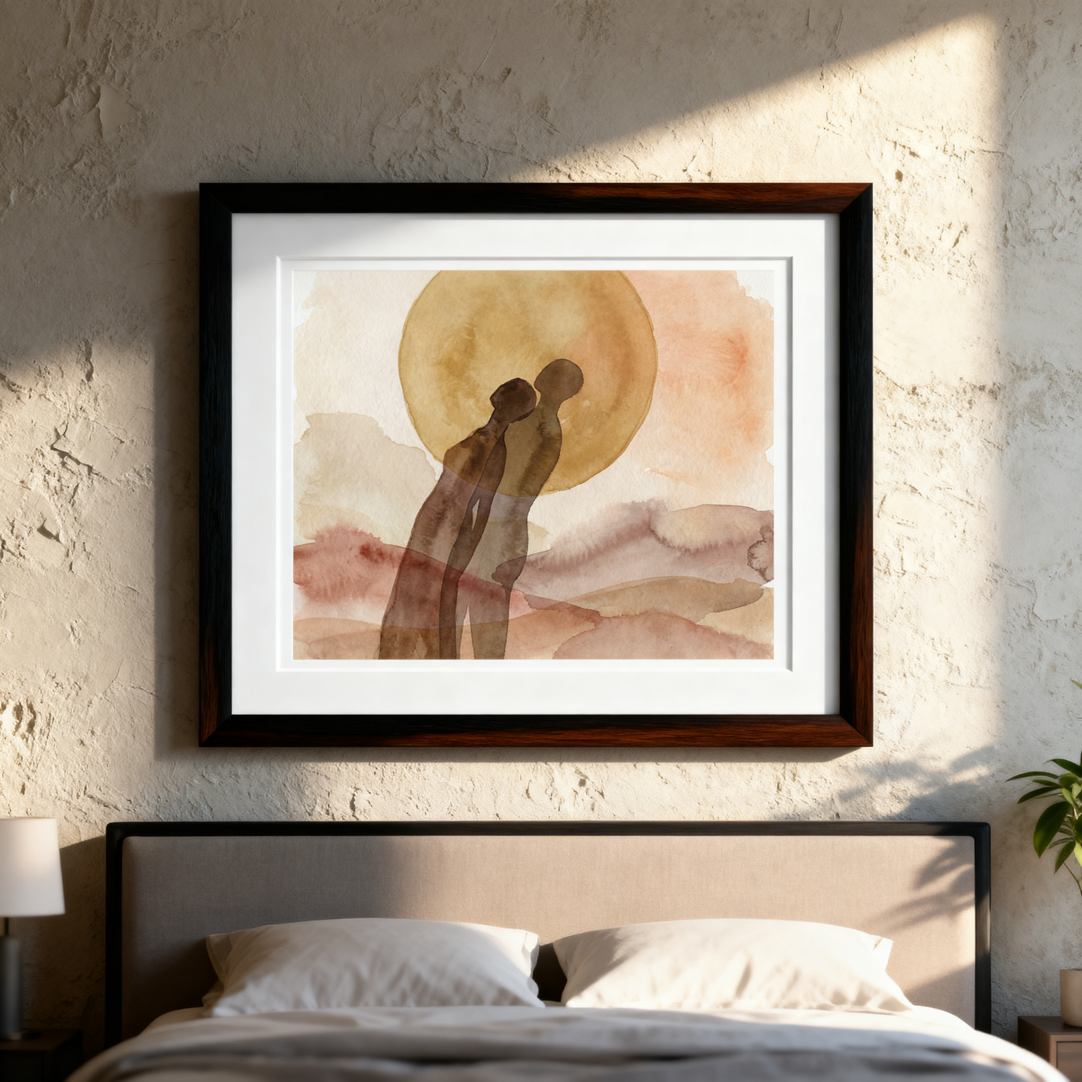 Romantic Sunset Silhouette Wall Art - thumbnail 2